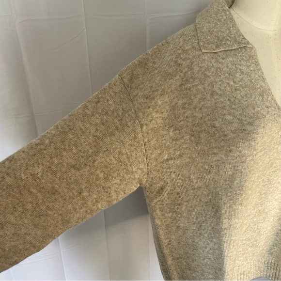 H&M Sweaters Hm Fineknit Collared Sweater Size L Beige Melange